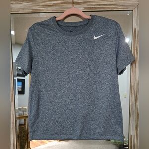 Nike Dri Fit Heather Gray Short Sleeve Tee